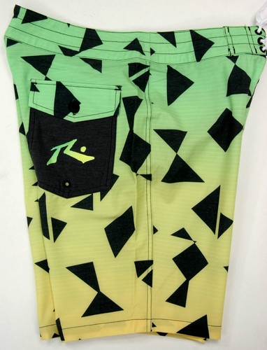 Rusty Dizzey Boardshort Classic Fit Bright Green SuperFlex Surf Swim Board Short - Picture 4 of 4