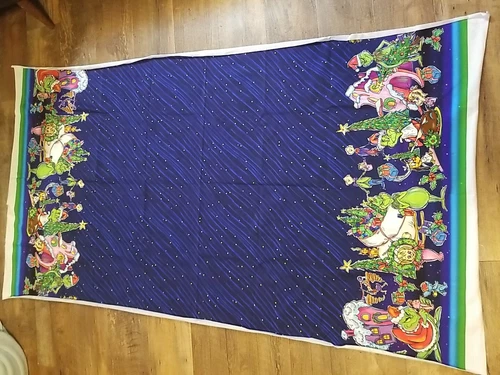 1 Yard 62" Wide Cotton Lycra  Grinch Heavy
