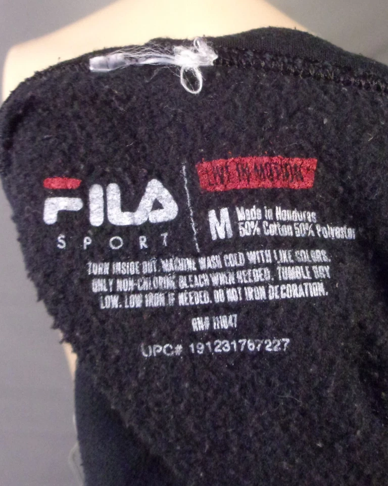 Usado en Excelente Condición Fila Sport Enorme Clásico Logo Pullover Sudadera con Capucha Hip Hop talla M Foto 4 de 4