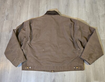 Carhartt Detroit Jacket Men's 2XL Firewood Brown Canvas J97 Carhartt Detroit Jacket Men's 2XL Firewood Brown Canvas J97