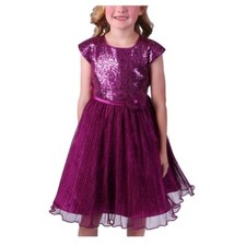 Jona Michelle Big Girl's Sparkling Sequins  Elegant Tulle Party Dress-10 or 12