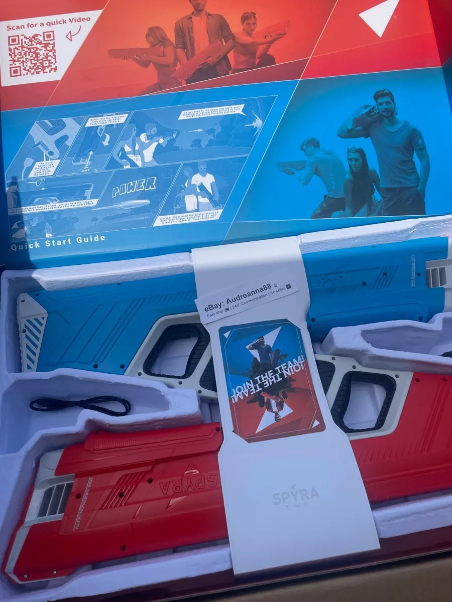 🔫 Spyra Two Electronic Water Gun Super Blaster Duel - Red and Blue Duel 🚚✅