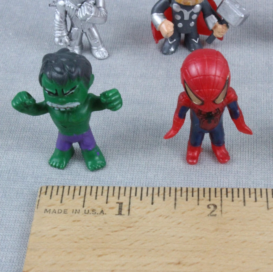 Мини-фигурка Marvel Avengers DC Super Heroes лот из 12 Hulk Iron Spider Super Man - Изображение 2 из 4