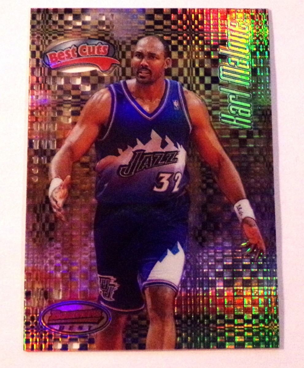 1998 Bowman's Best Cuts Karl Malone Refractor Basketball Card #BC4