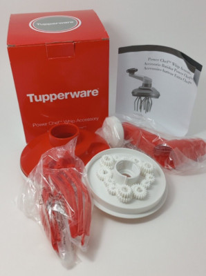 New Tupperware Power Chef Whip Accessory For the Power Whip System Red