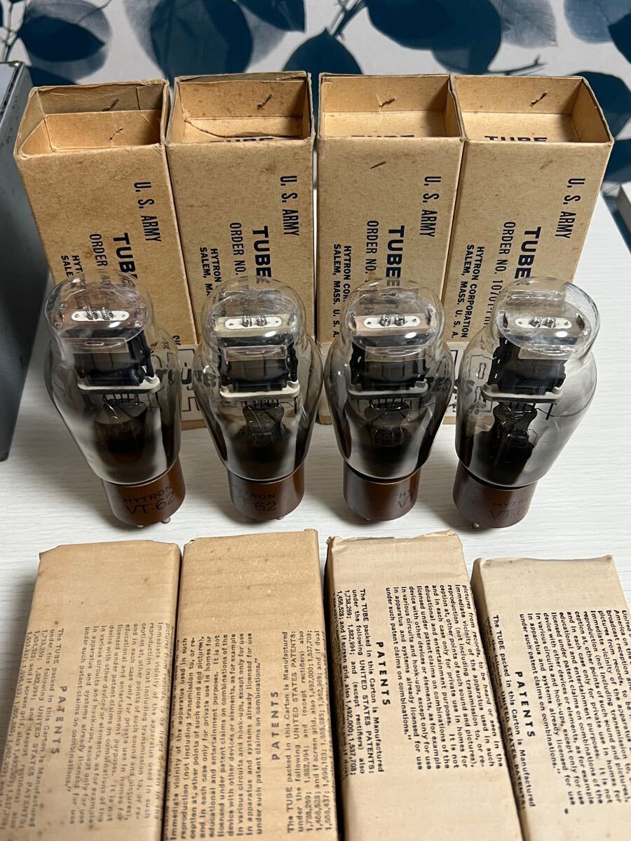 VT-62 HYTRON 801 4pcs Brown Base Tested Vacuum Tube w/Box VT-62 HYTRON 801 4pcs Brown Base Tested Vacuum Tube w/Box