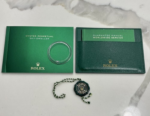 Authentic Rolex Sky Dweller Booklets Tag SET N310 Bezel Protector 326934 326938