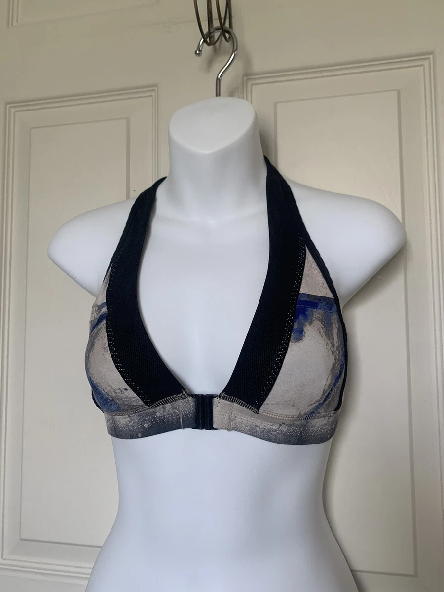 Lululemon Breath Of Fire Front Closure Racerback Sports Bra Milky Way  Womens 4