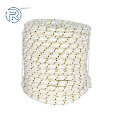 3/4 "x 150' 24 Strand Braided Rope (White, Yellow, Black) 44 KN