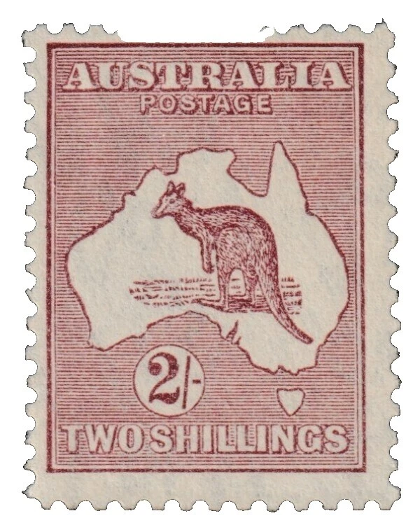 Pre-Decimal Mint Hinged Australian Kangaroo Stamps