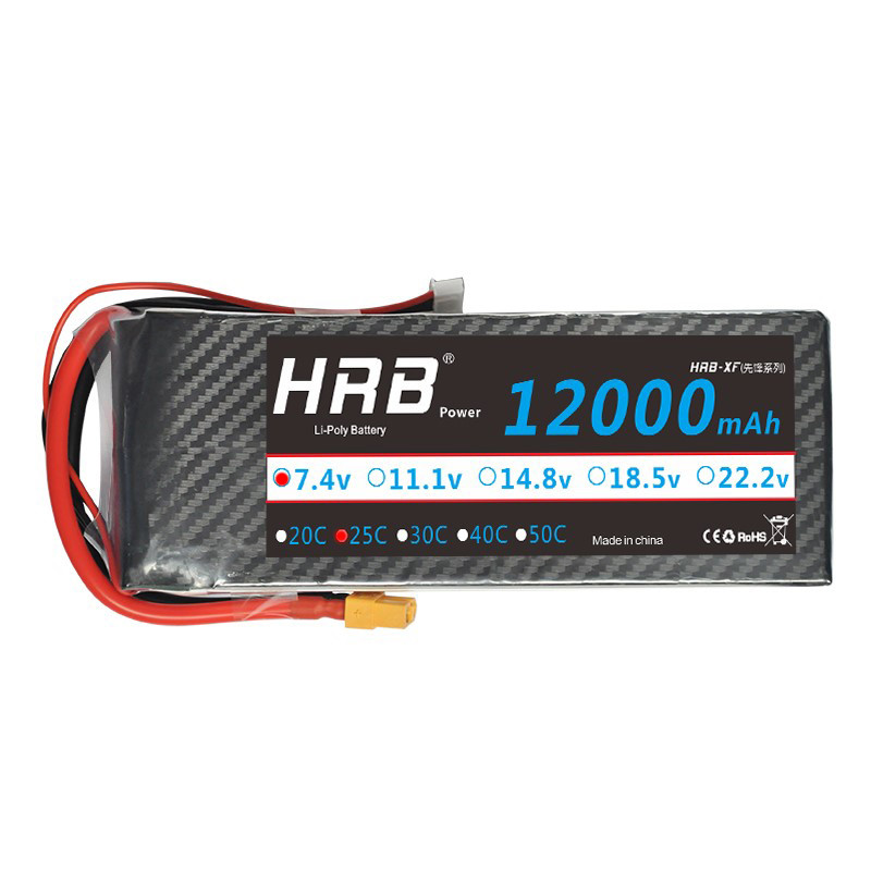 HRB 2S 3S 4S 5S 5S 5S 6S 12000mAh Lipo Battery 25C 50C for RC Drone Airplane DJI Car cc0310 HRB 2S 3S 4S 5S 5S 5S 6S 12000mAh Lipo Battery 25C 50C for RC Drone Airplane DJI Car cc0310