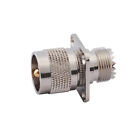 10x Uhf Pl259 Male to So239 Female Straight Adapter Connector with flange 4 Hole