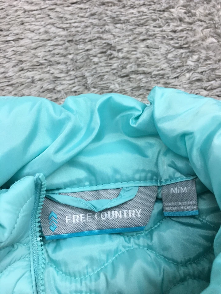 Free Country Packable Vest Jacket Womens Size Medium Blue Full Zip - Image 4 of 4