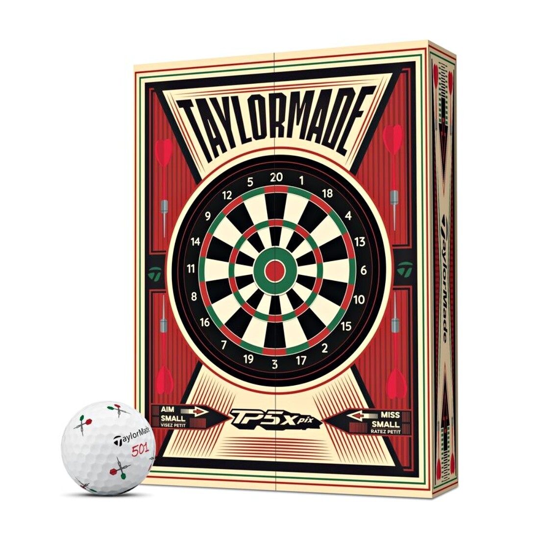 ミスタージャイアンツ　タケミ製 TaylorMade TP5x Pix Darts Golf Ball 1 Dozen - Limited Edition