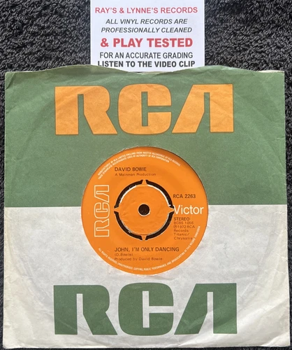 David Bowie – John I'm Only Dancing 7'' Vinyl 1972 1st PRESS TESTED VG+ VIDEO