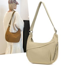 Women Multi-Pocket Crossbody Bag Adjustable Strap Zipper Closure Large Capacity