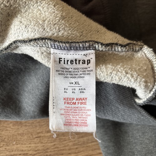 Sudadera con capucha polar con cremallera completa gris FIRETRAP para hombre - talla XL - Imagen 9 de 12