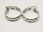 Vintage Earring Lot Clip On Silver Gold Tone Filigree Knotted Hoop + D6004 — photo 5