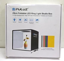9.8"/25Cm Foldable Portable Photo Studio Light Box 12 color Adjustable Brightnes