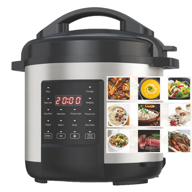 Emb Ironblade 7-In-1 Multi Cooker 6-Liter 1000W Stainless Steel Programmable