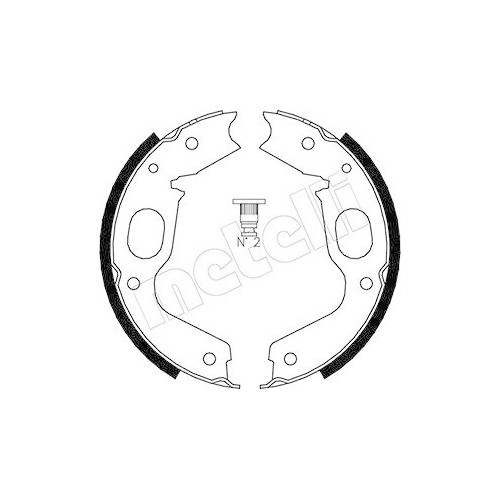 Mâchoires de frein Metelli 53-0264 pour frein de stationnement de Mitsubishi