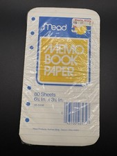 VTG Mead 6-Ring Memo Book Paper Refill 46-5506 Factory Sealed NOS Made in USA