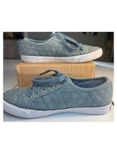 G by GUESS Angeles Backer Denim Quilted Sneaker Womens 7 Low Top Lace Up Y2K