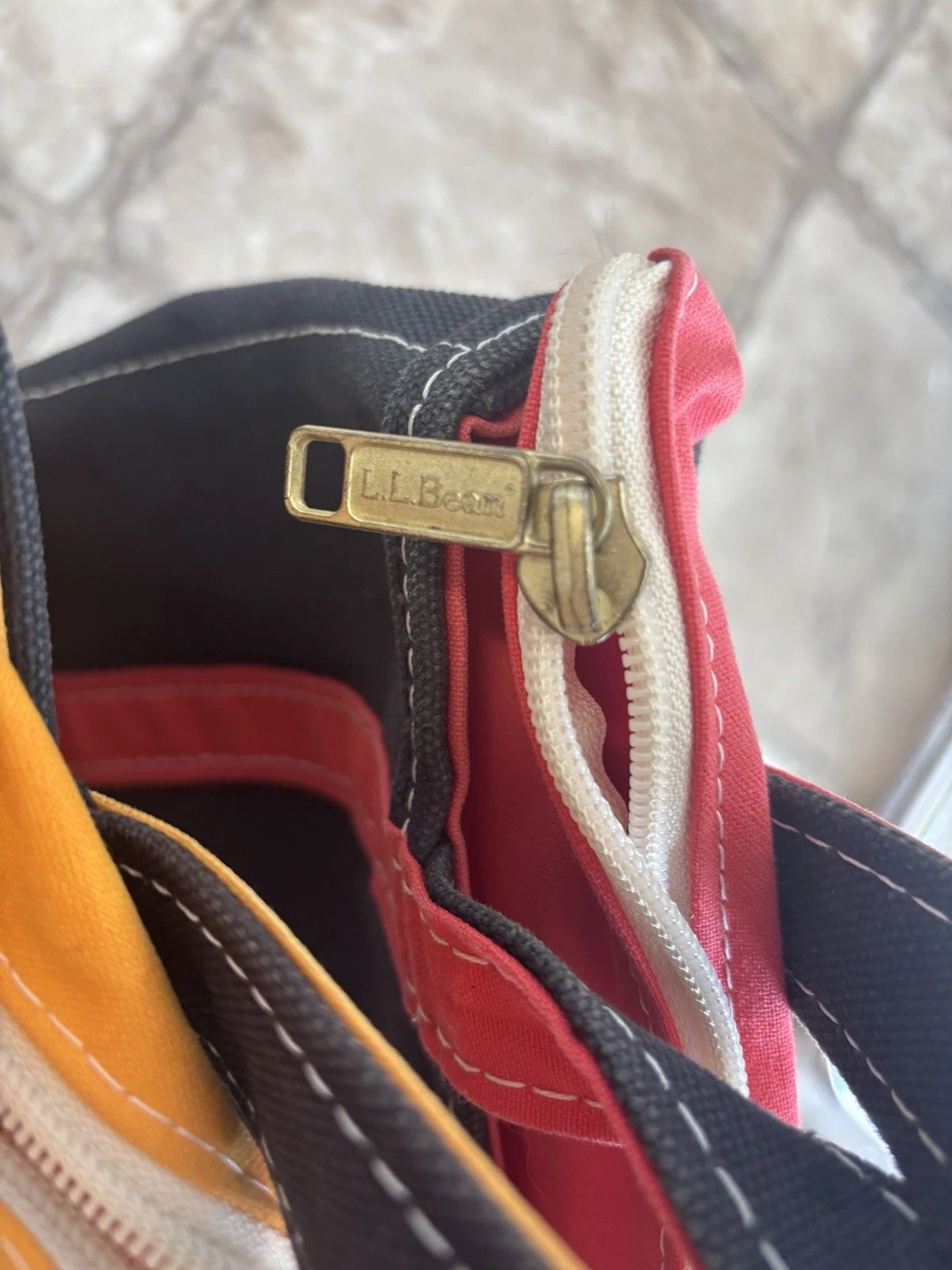 LL BEAN BOAT AND TOTE 2 mini borsa vintage LL Bean barca e tote blu e verde micro tela USA anni 80 90