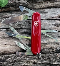 Swiss Army Knife, Red Climber, Victorinox 1.3703, 91mm, 14 Functions, New In Box