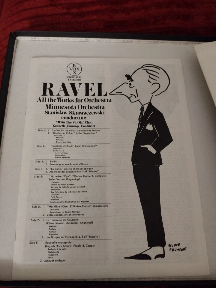 VINIL QUAD 1974 4 Records Ravel SKROWACZEWSKI Orchestra Works QSVBX-5133 - Image 3 of 4