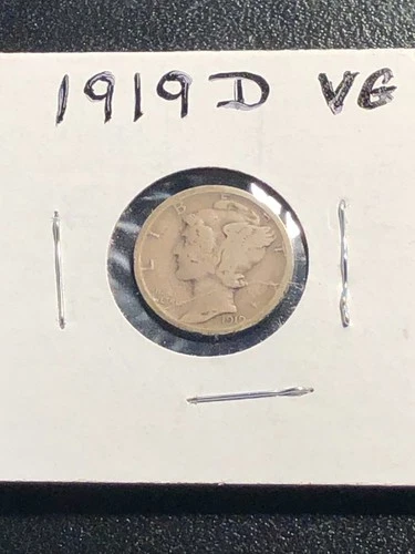 1919D Mercury Dime VG Condition