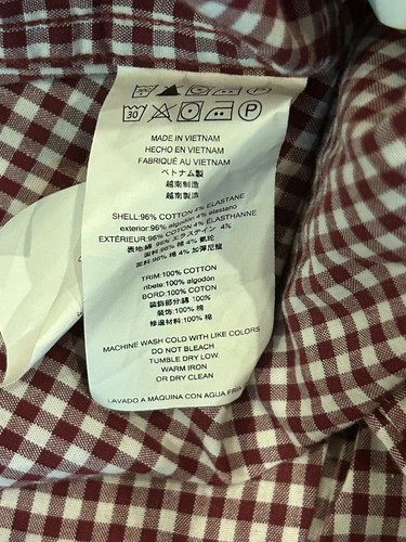 Michael Kors Herren Button Down rot-weiß kariertes Hemd Langarm Größe M - Bild 6 von 6