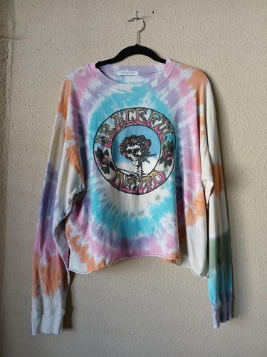 Grateful Dead Shirt Damen Large Batik Cropped Crew Daydreamer Made USA - Bild 1 von 12