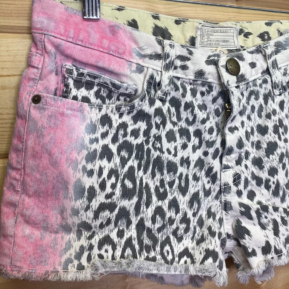 Pantalones Cortos Cortos Current Elliott Leopardo Talla 26/0 Foto 4 de 4