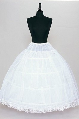 Child/Junior Petticoat 2 Wire Ring Hoops, Tulle, Taffeta, Lace Hem (Large) NWT