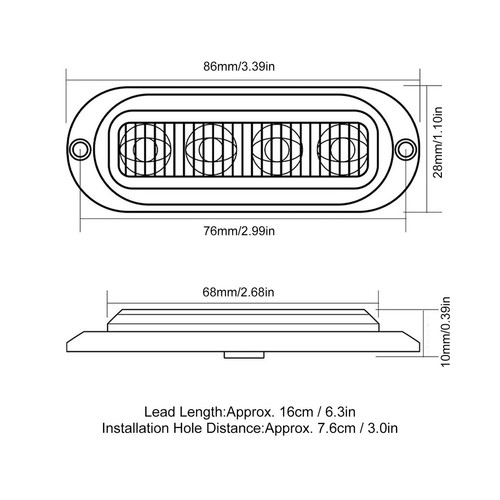 ‘4Pcs Truck Side Lights High Brightness 3000K IP65 Waterproof LEDs Easy - Picture 19 of 22