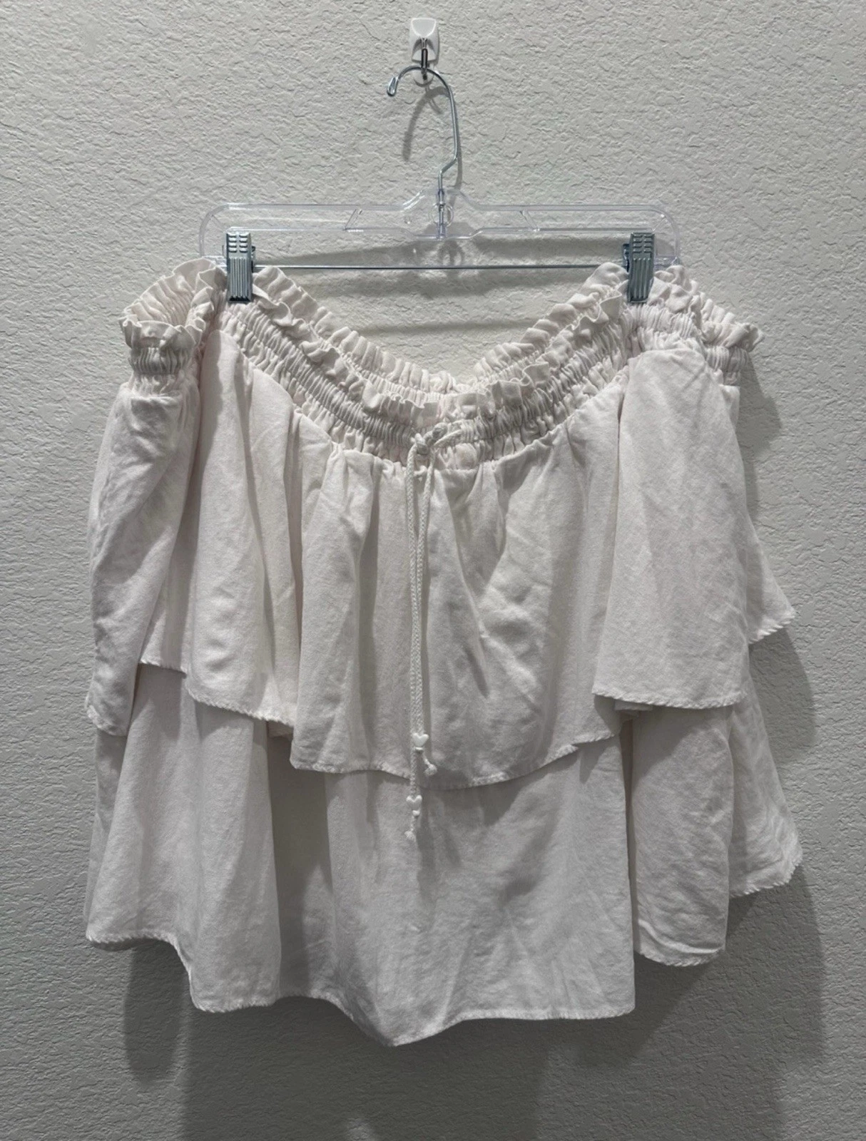 Stoney Clover Lane Women’s White Linen Blend Maxi Skirt Size 3X