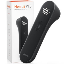 No-Touch Forehead Thermometer for Adults, Babies, Kids PT3 Black 1S Fast Accur