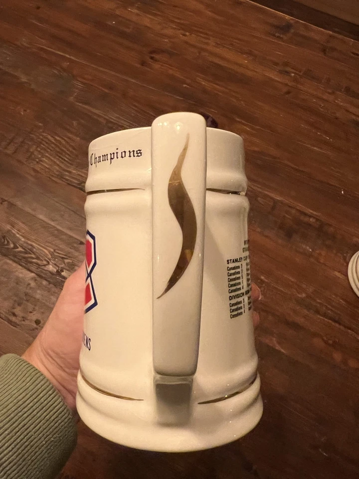 Taza de piedra vintage Montreal Canadiens 1986 Stanley Cup Champions Foto 3 de 4