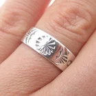 C. AGUILAR Old Pawn 925 Sterling Silver Vintage Southwestern Band Ring Size 7.25