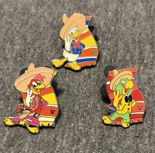 Disney Cast Lanyard Series Three Caballeros Donald Panchito Jose Enamel Pin Lot