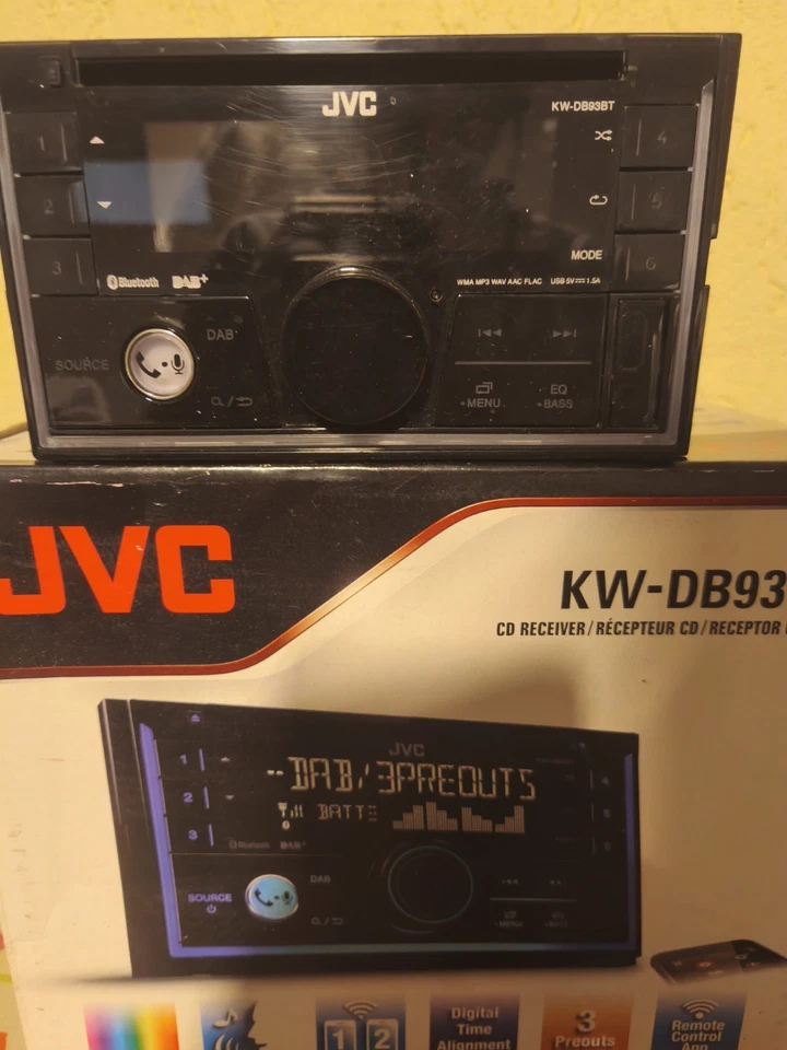 JVC KW-DB93BT 2-DIN CD MP3 DAB+ Autoradio - Schwarz - Bild 3 von 3