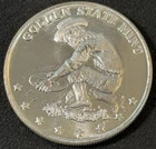 Vintage 1 Oz 999 Silver Golden State Mint Prospector International Trade Unit CA