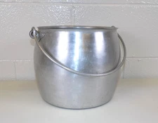 Vtg Vollrath Commercial Aluminum Pail Pot Bucket 2g Mercury Head LIGHT WEIGHT
