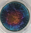 Exceptional MONSTER RAINBOW 1886 UNCIRCULATEDMorgan Silver Dollar