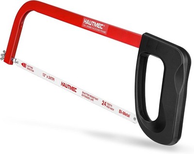12 Inch High Tension Hacksaw Frame 24 TPI Bi Metal Blade Metal Pipe PVC Wood Han