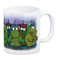 Honeycorns Kaffeebecher Mit Einhorn Motiv Und Spruch: Menschenfleisch BüRo