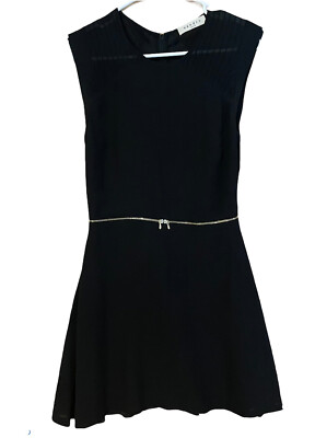 Sandro Paris LBD womens Sz 1 Little Black Dress Gold Tone Zipper Shear Shoulders | eBay Sandro Paris LBD womens Sz 1 Little Black Dress Gold Tone Zipper Shear Shoulders | eBay