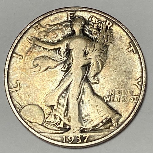 1937 S 50C Walking Liberty Half Dollar - Silber