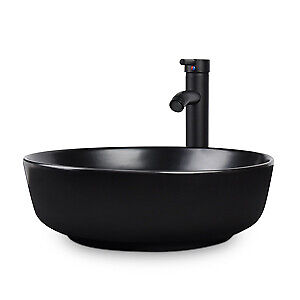 ELECWISH Badezimmer Gefäß Spüle Arbeitsplatte Waschbecken Schüssel Wasserhahn Pop Up Drain Combo - Bild 34 von 41